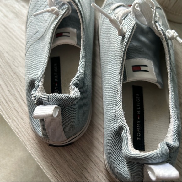 Tommy Hilfiger Light Blue Canvas Sneakers - Picture 6 of 7